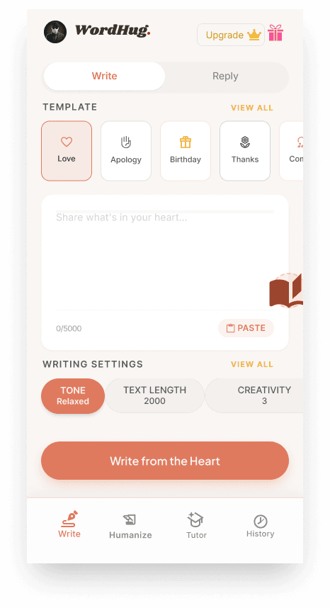 Write from the Heart